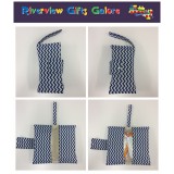 Nappy Wallet - Chevron - Blue